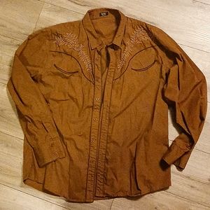 Men's western style button down shirt XL
